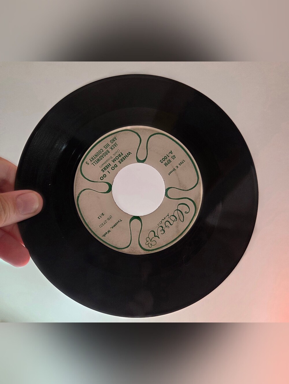Vintage Country 45 RPM Vinyl Record – Jack Broadwell and His Country 5 | Clover